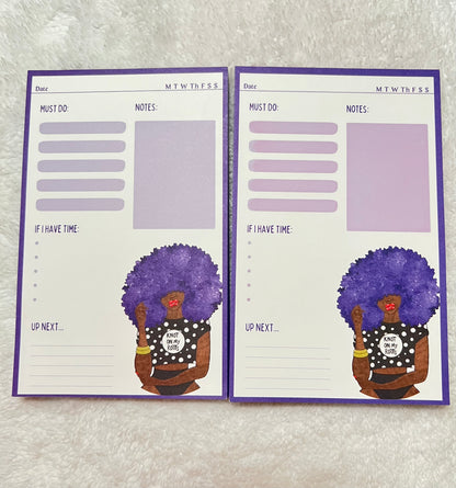 Purple Fro Notepad