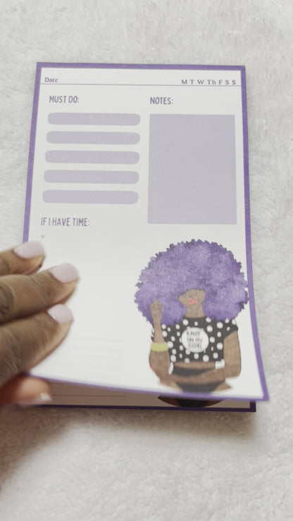 Purple Fro Notepad